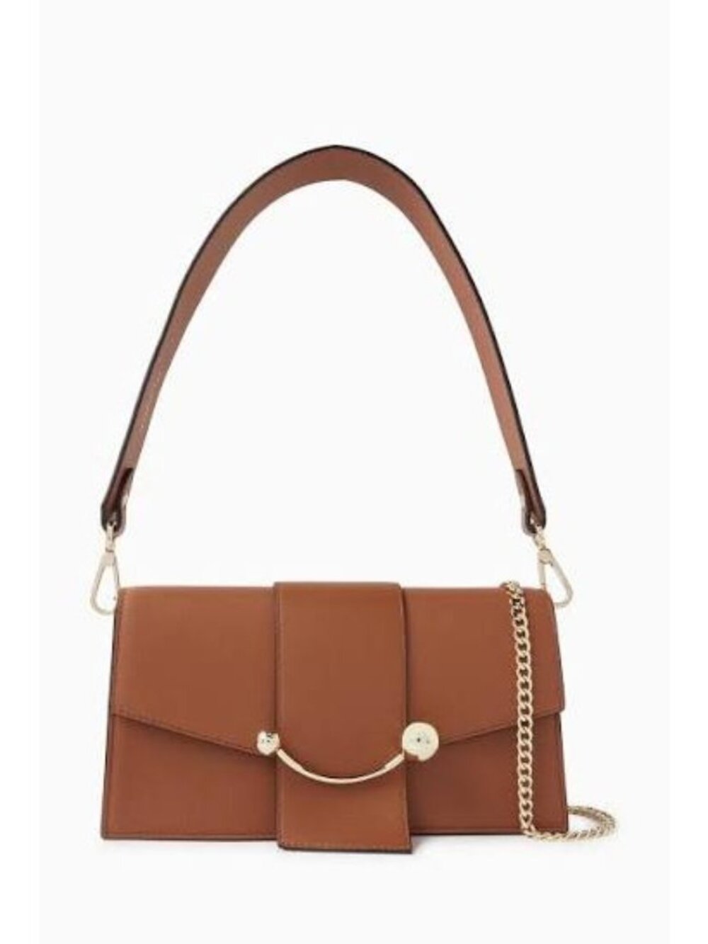 Strathberry Brown Mini Crescent Bag Crossbody & Shoulder Strap